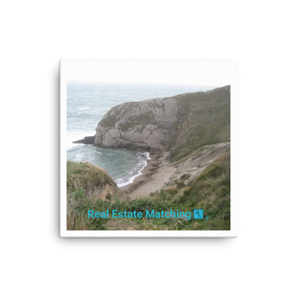 Sea & Hills Canvas with realestatematching with key Logo