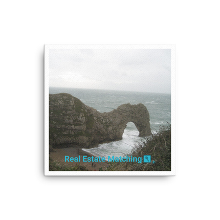 Coastal Escape Canvas with realestatematching with key Logo