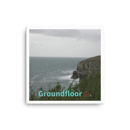 Seaside Serenity Canvas with Groundfloor with House Logo