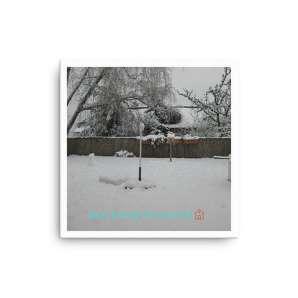 Winter Wonderland Canvas with realestatepartner24 with house Logo