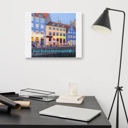 Nyhavn Canvas with Real Estate Matching24 Logo