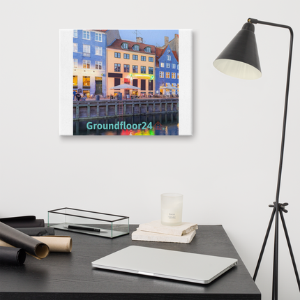 Nyhavn Canvas with Groundfloor24 Logo