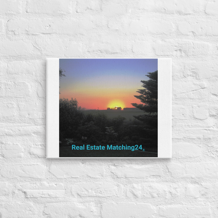 Beautiful Sunset Sinari Canvas with realestatematching24 without key Logo