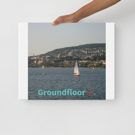 Beautiful River & Hills Sinari Canvas with Groundfloor with House Logo