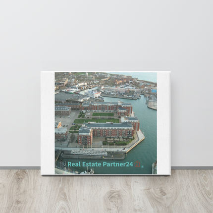 Nice City Canvas with realestatepartner24 with house Logo