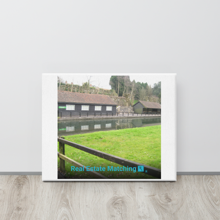Lakeside Serenity Canvas with realestatematching with key Logo