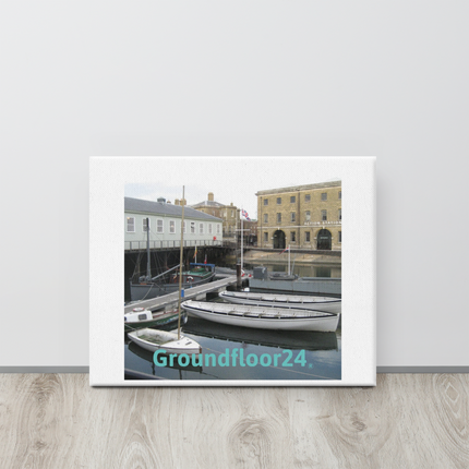 Boat on Water Canvas with Groundfloor24 without House Logo