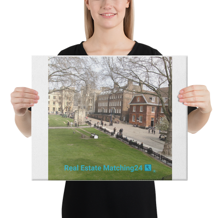 Beautiful Park Canvas with realestatematching24 with key Logo