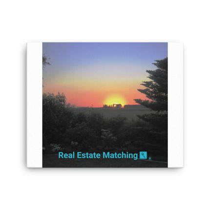 Beautiful Sunset Sinari Canvas with realestatematching with key Logo
