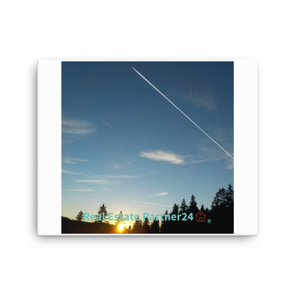 Attractive Sunset Sinari Canvas with realestatepartner24 with house Logo