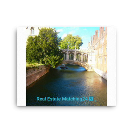 Beautiful Canel Canvas with realestatematching24 with key Logo