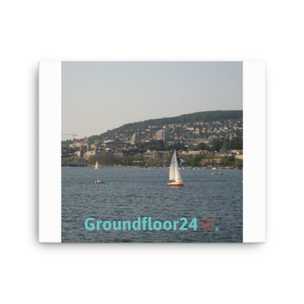 Beautiful River & Hills Sinari Framed photo paper poster with Groundfloor24 with House Logo