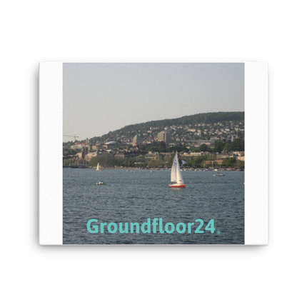 Beautiful River & Hills Sinari Canvas with Groundfloor24 without House Logo