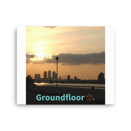 Majestic Sunset Canvas with Groundfloor with House Logo