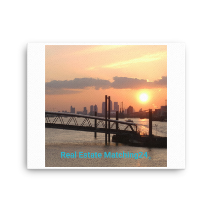 Evening Glow Canvas with realestatematching24 without key Logo