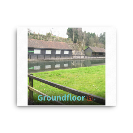 Lakeside Serenity Canvas with Groundfloor with House Logo