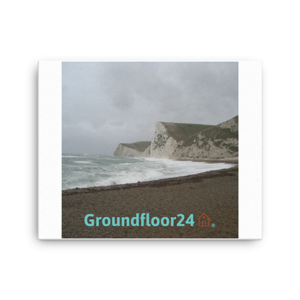 Waves and Sand Canvas with Groundfloor24 with House Logo