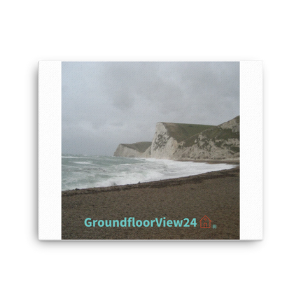 Waves and Sand Canvas with groundfloorview24 with House Logo