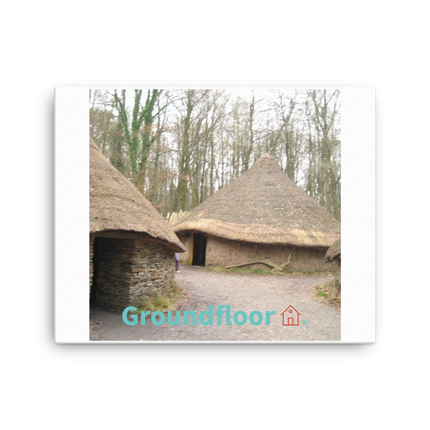 Village Charm Canvas with Groundfloor with House Logo