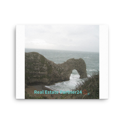 Coastal Escape Canvas with realestatepartner24 with house Logo