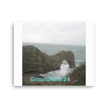 Coastal Escape Canvas with Groundfloor24 with House Logo