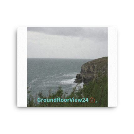 Seaside Serenity Canvas with groundfloorview24 with House Logo