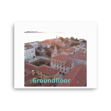 Roof Sunset View Canvas with Groundfloor with House Logo