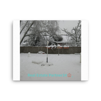 Winter Wonderland Canvas with realestatepartner24 with house Logo