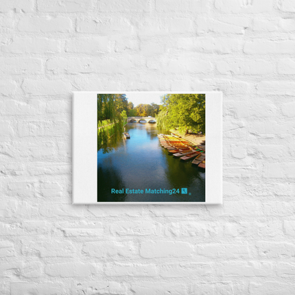 Beautiful Nature Canvas with realestatematching24 with key Logo