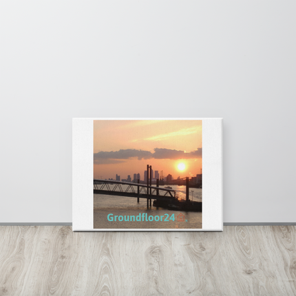 Evening Glow Canvas with Groundfloor24 with House Logo