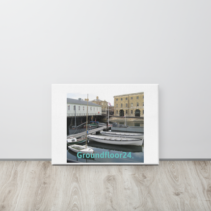 Boat on Water Canvas with Groundfloor24 without House Logo