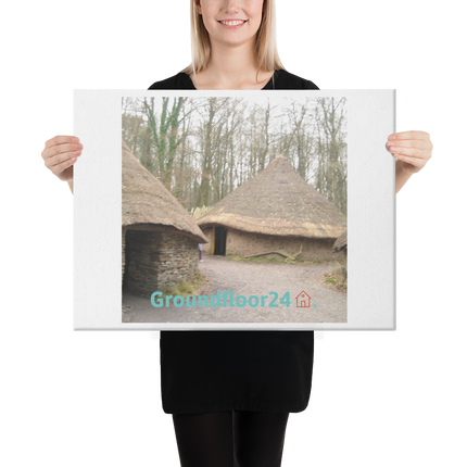 Village Charm Canvas with Groundfloor24 with House Logo