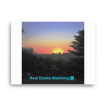 Beautiful Sunset Sinari Canvas with realestatematching with key Logo
