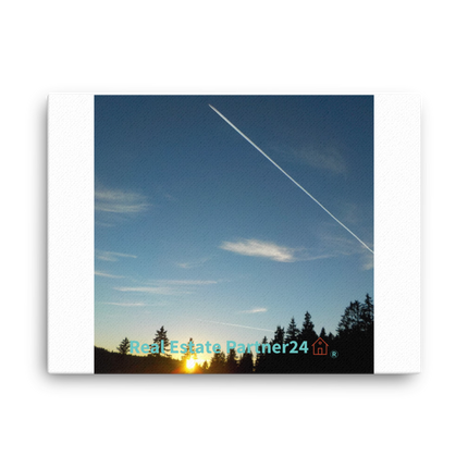 Attractive Sunset Sinari Canvas with realestatepartner24 with house Logo
