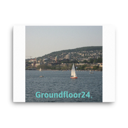 Beautiful River & Hills Sinari Canvas with Groundfloor24 without House Logo