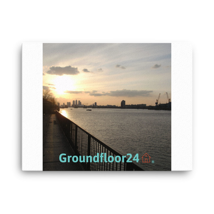 Awesome River View Canvas with Groundfloor24 with House Logo