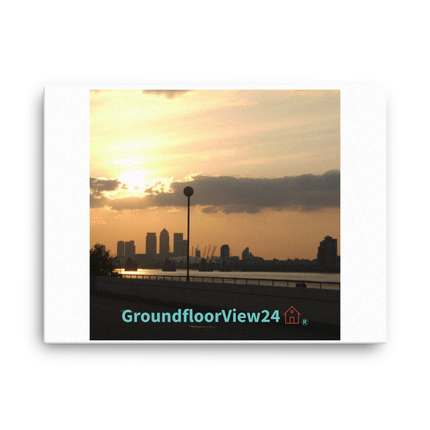 Majestic Sunset Canvas with groundfloorview24 with House Logo