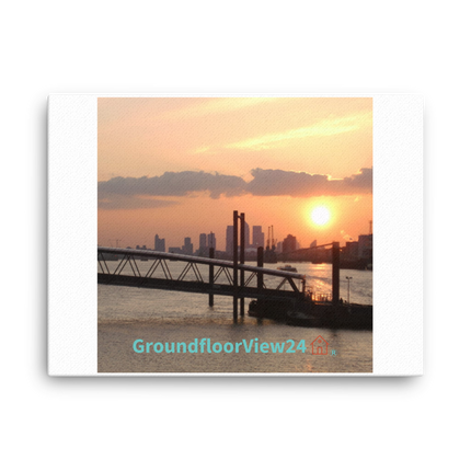 Evening Glow Canvas with realestatematching with key Logo