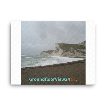 Waves and Sand Canvas with groundfloorview24 with House Logo
