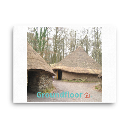 Village Charm Canvas with Groundfloor with House Logo