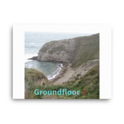 Sea & Hills Canvas with Groundfloor with House Logo
