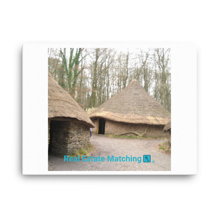 Village Charm Canvas with realestatematching with key Logo