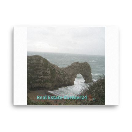 Coastal Escape Canvas with realestatepartner24 with house Logo