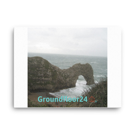 Coastal Escape Canvas with Groundfloor24 with House Logo