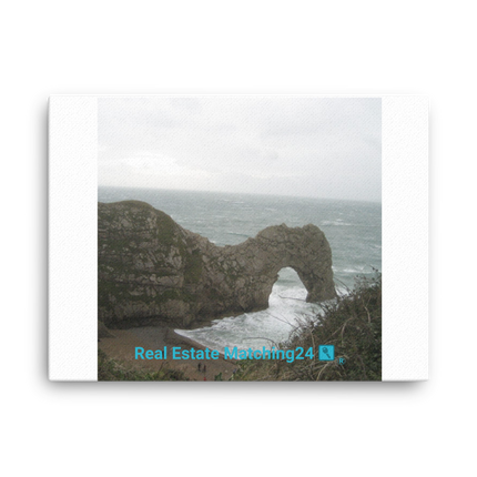 Coastal Escape Canvas with realestatematching24 with key Logo