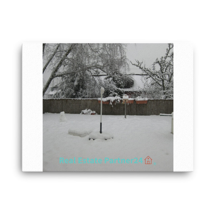 Winter Wonderland Canvas with realestatepartner24 with house Logo