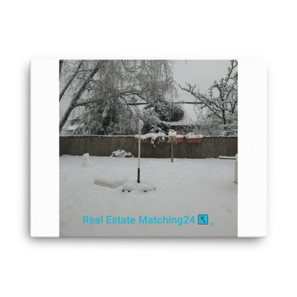 Winter Wonderland Canvas with realestatematching24 with key Logo