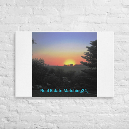 Beautiful Sunset Sinari Canvas with realestatematching24 without key Logo