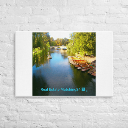 Beautiful Nature Canvas with realestatematching24 with key Logo