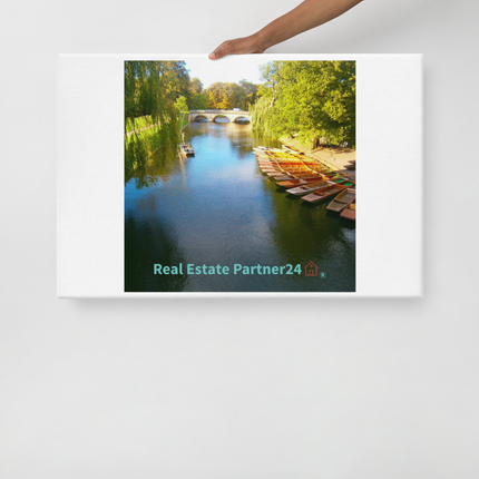 Beautiful Nature Canvas with realestatepartner24 with house Logo